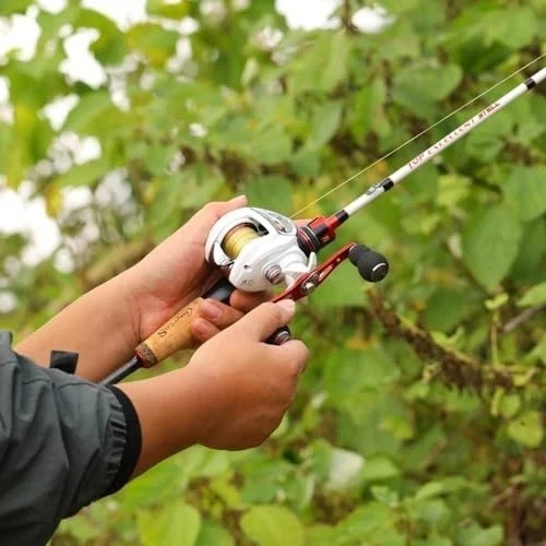 Baitcaster Combo, 6.9 FT-MH-Fast-Rod A: Pearl White-Left Handed Reel Combo - Image 3 of 4