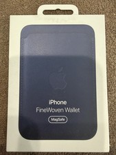 New Sealed Apple MA6X4ZM/A iPhone FineWoven Wallet with MagSafe Deep Blue