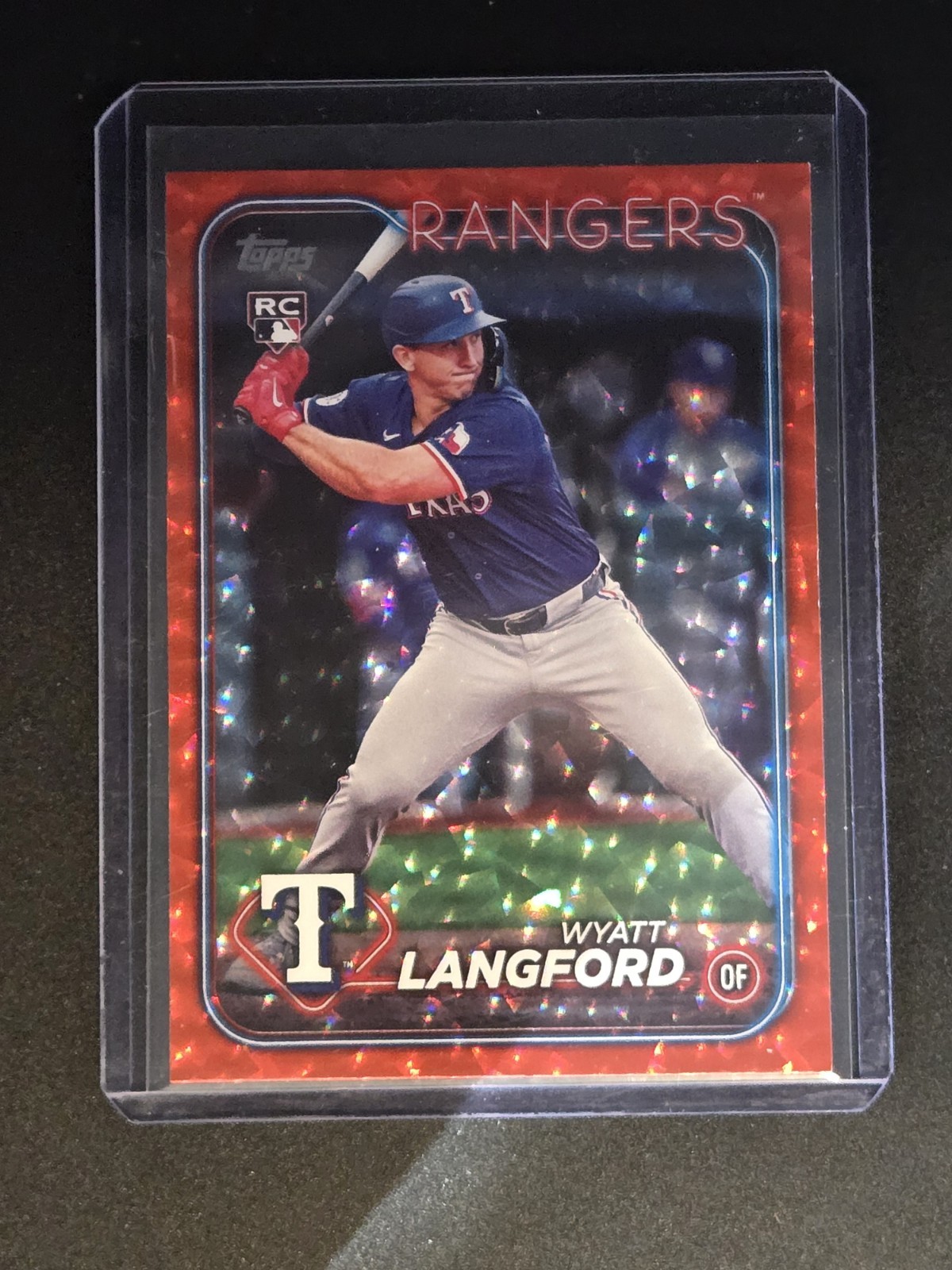 2024 Topps Update Debut Red Crackle Foilboard /199 Wyatt Langford Rookie RC