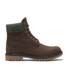 Men's Timberland Heritage 6 IN Lace Waterproof Dark Brown Nubuck (TB0A41MW W07)