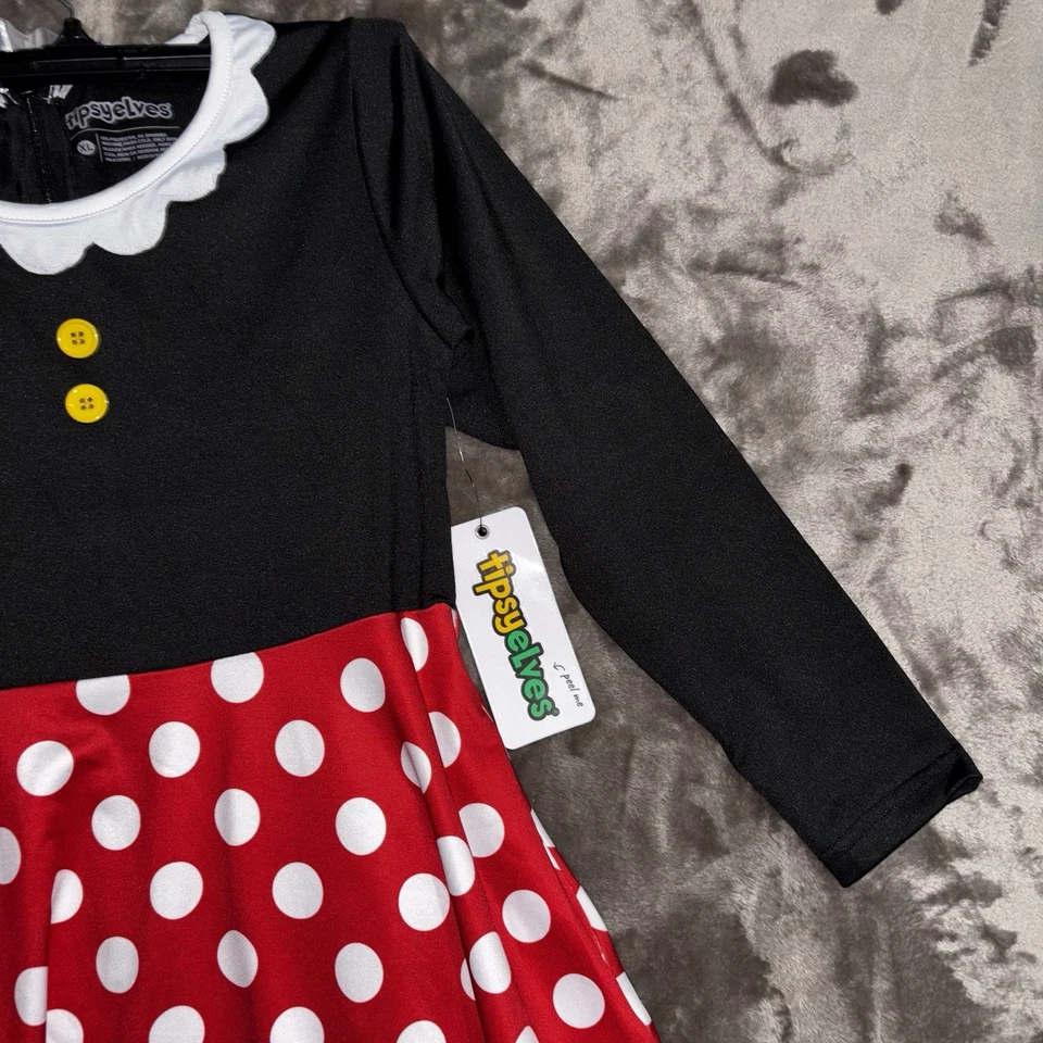 Tipsy Elves Girls Mouse Costume Dress XL Red White Poka Dot Minnie Inspired NWT - Image 4 of 4