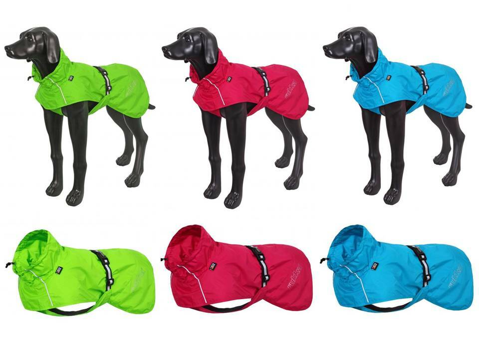 Hunderegenmantel wasserdicht mit Reflektionsstreifen Rukka 25-65 Hundemantel