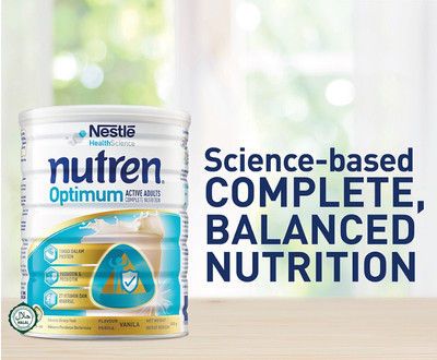 Nestle Nutren Optimum Complete Nutrition Milk Vanilla Flavor 800g + Express