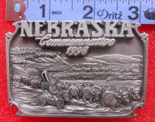 Vintage 1998 Nebraska Belt Buckle
