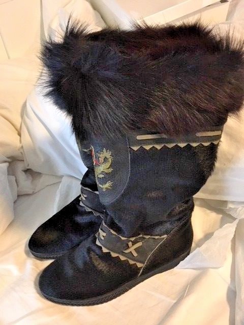 GARDEN SPORT MADE IN ITALY APRES SKI GOAT SKIN FOX FUR WINTER BOOT BROWN 39 9 GARDEN SPORT MADE IN ITALY APRES SKI GOAT SKIN FOX FUR WINTER BOOT BROWN 39 9