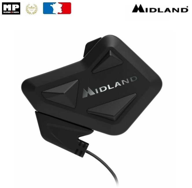 Intercom Midland BT Mini Double noir kit interphone moto Bluetooth pour casque - 4