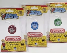 Lot Of All 3 New World's Smallest Duncan Butterfly Yo-Yo YoYo Blue Red Green