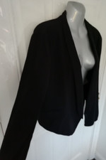 Tiger Of Sweden Size 16 (44) Black Smart Lined Open Jacket Blazer Faux Pockets