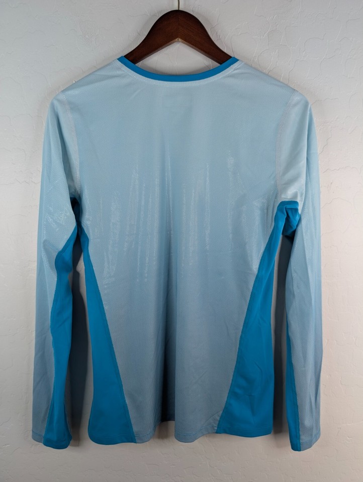 Columbia Sportswear Co TShirt Women's Medium Teal Shiny Polka Dot