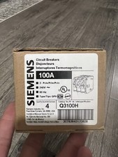 1x SIEMENS Q3100H 3 Pole 100 AMP Type QPH Circuit Breaker