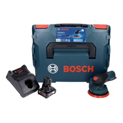Bosch GEX 12V-125 Akku Exzenterschleifer 12 V 125 mm + 1x Akku 6,0 Ah + Lader