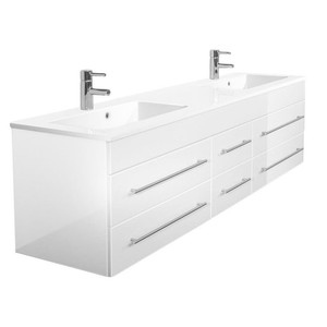 Riesen Badmobel Set 200 Cm Doppel Waschtisch Waschbecken Mit Unterschrank Ebay Waschtisch 200 Cm