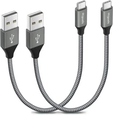 etguuds USB to USB C Cable 1ft 2-Pack Short Charger Cord Fast Charging Samsung