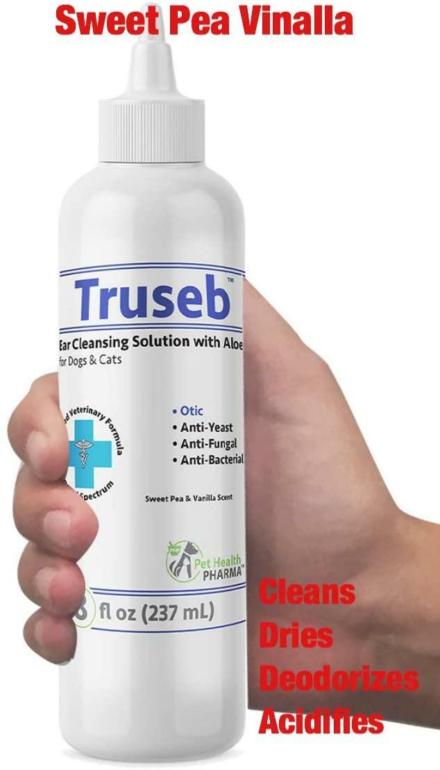 Dog Cat Ear Drops Infections Otic Rinse Controlling Yeast Mites Odor, 8