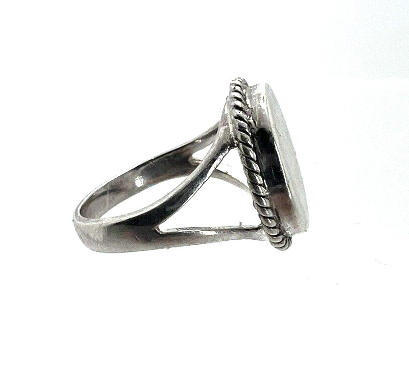 Solid Sterling Silver 925 Plain Signet Ring Size … - image 6