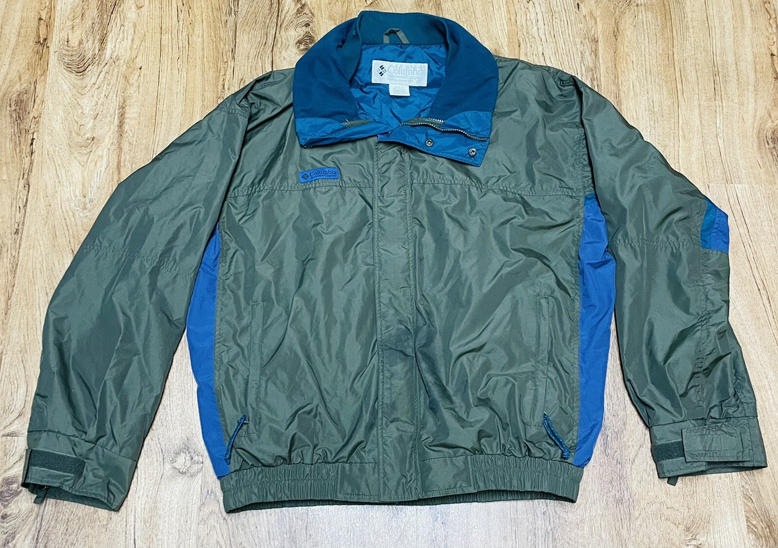 Men’s Vintage Columbia Windbreaker Jacket Coat Size L… Gem