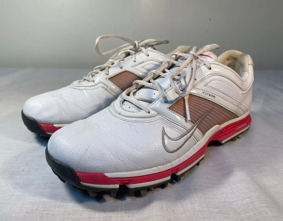 Nike Lunar Links Flywire Golf Shoes Women s White Leather US 7.5