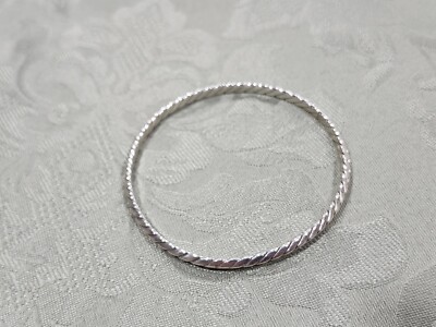 【ユーズド品】TIFFANY　Knife Edge Bangle　＊592 Tiffany & Co Twisted Rope Knife Edge Bangle Bracelet