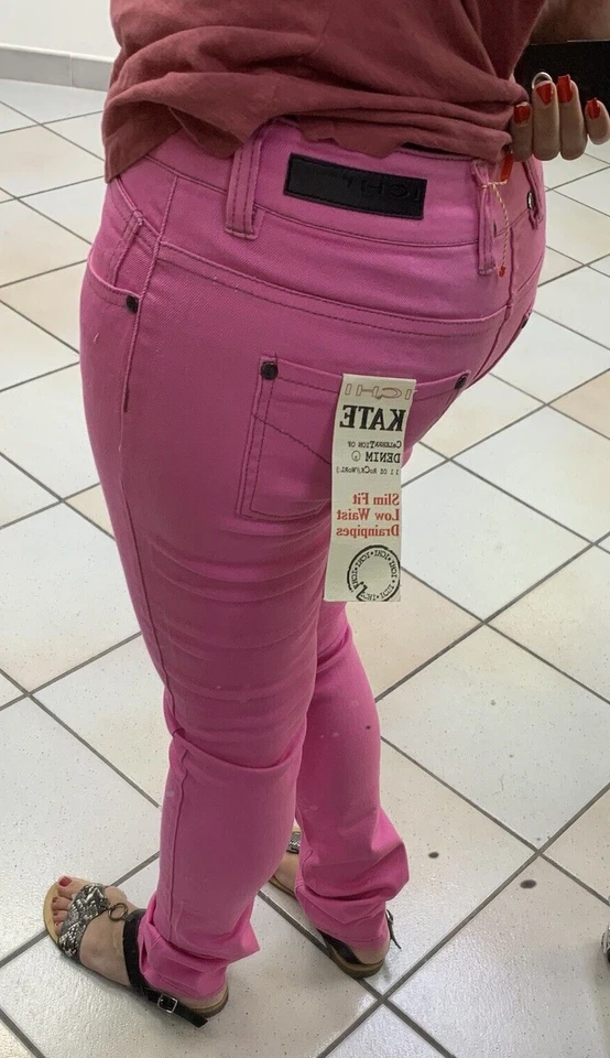 Jeans pantalone donna Ichi rosa fucsia tg 27 29 31 32 corrisponde a 41 43 45 46 - Imagen 4 de 4