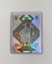 Cam Thomas 2021-22 Prizm Silver Prizm Emergent Rookie Card Nets NBA. rookie card picture