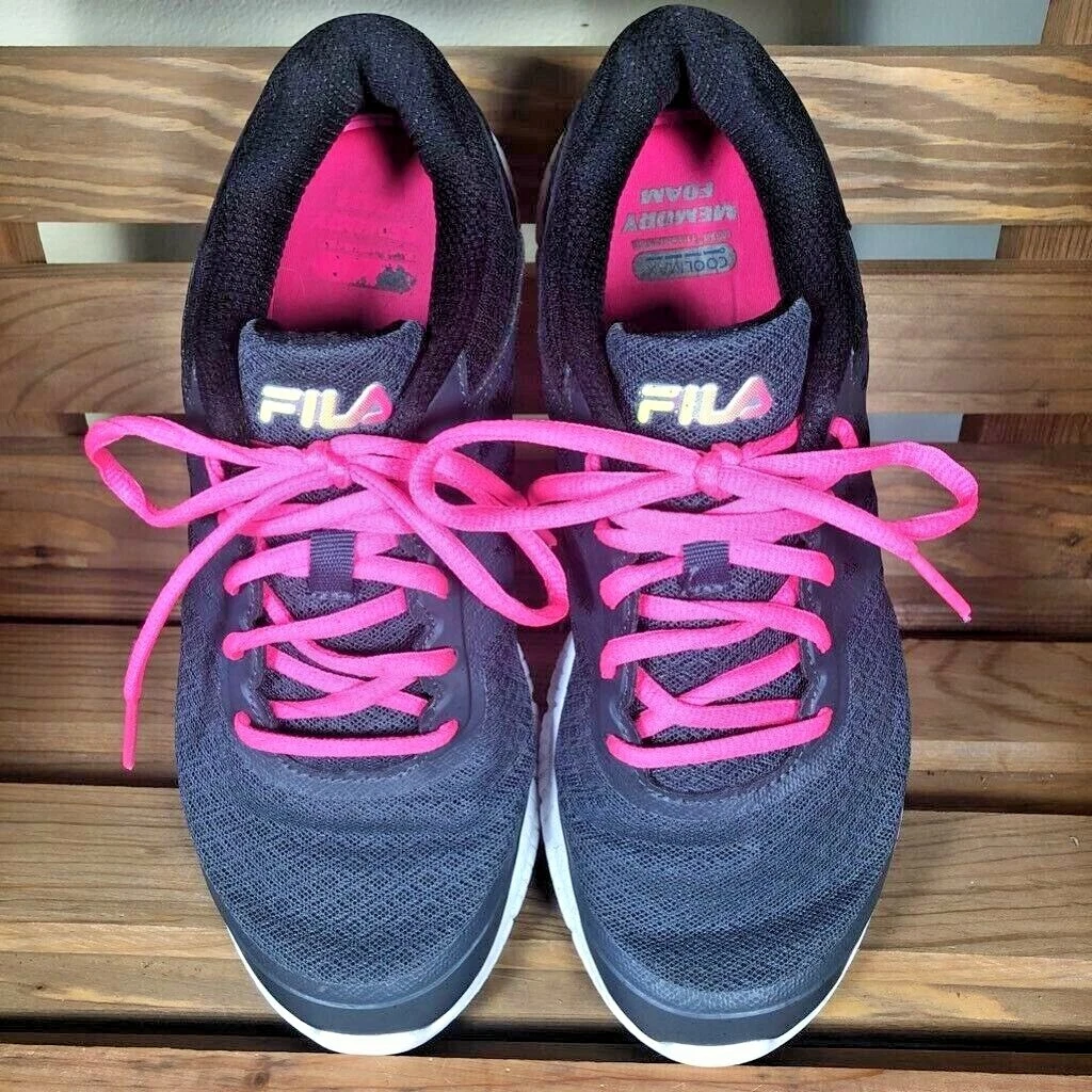 Fila black hotsell and pink