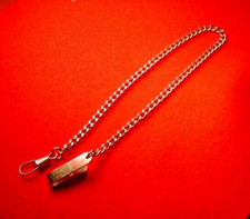 14 1/2 INCH BASE METAL SILVER COLOR POCKET WATCH CHAIN--ATTRACTIVE LINKS   6