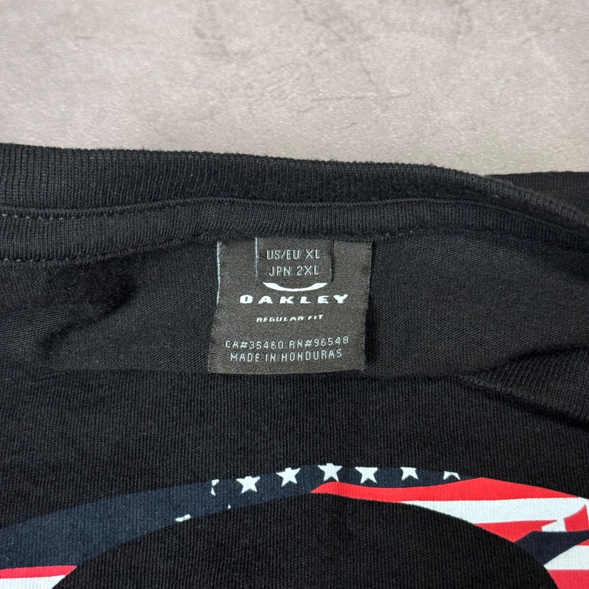 Oakley Men's T-Shirt USA Flag Short Sleeve Black Size:XL | eBay