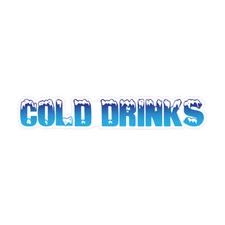 Food Truck Decals Cold Drinks Style B Restaurant & Food Concession Sign White