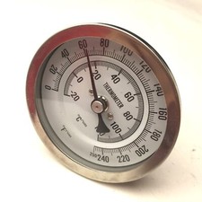 Thermo-Couple Products TCP3957K68 Thermometer 3.25" Dial, 0-250 F, 1/2" NPT