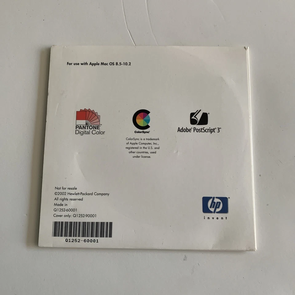 Original Disk for MAC for HP DesignJet 5500PS Plotter Drivers Manual Q1252-60001 - Image 2 of 3