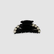 Lele Sadoughi Women's Black Faux Pearl Hair Claw Clip