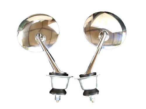 Round chrome side mirror, original style,fit for Datsun 320 520 521 620 set L&R