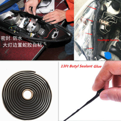 Black Butyl Rubber Glue Car Door Windscreen Windshield Sealant Reseal Strip 4M