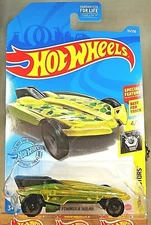 2021 Hot Wheels #35 Experimotors 4/10 HW FORMULA SOLAR Yellow-Green w/Black Disk