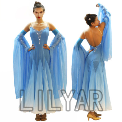 Ballroom Dance Dress Standard Skirt Competition Dress Performing Dress Sparkly