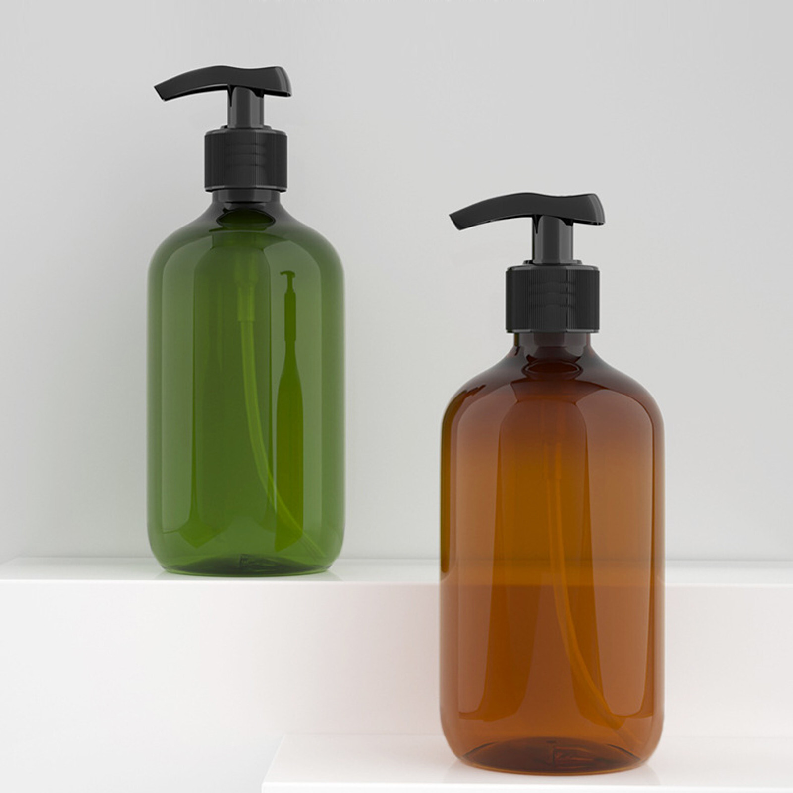 Transparent 300ml Glass Manual Soap Dispenser for Home Hand Sanitizer-image