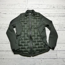 Adidas FrostGuard Golf Jacket Womens Large Green Down Fill Hybrid Puffer Golf
