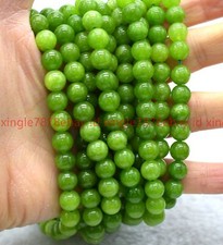 Pretty Natural 6/8/10mm Green Peridot Gemstone Round Loose Beads 15'' Strand
