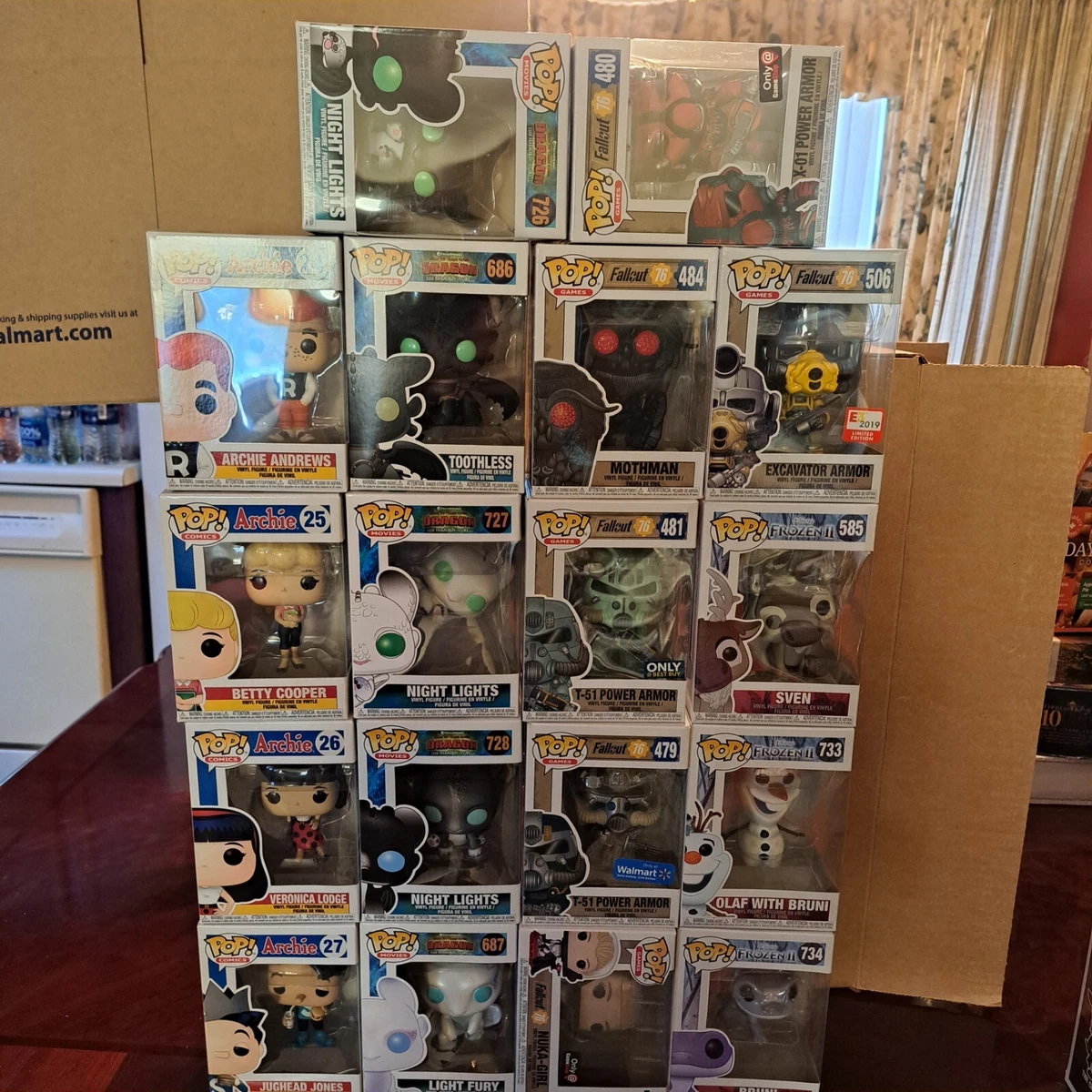 Lot of Individual Funko Pops from Archie Fallout 76 Frozen 2
