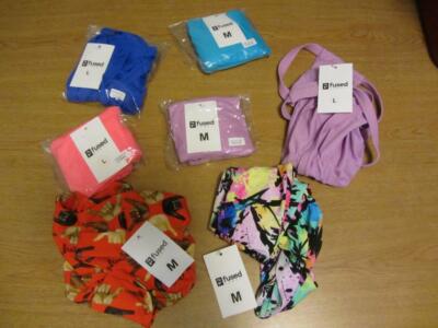 Fused Hawaii Kohanaiki swim top (Lg) or Kona cheeky bottoms (Md) blue print purp