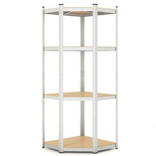 4-Tier Corner Shelving Unit Garage Storage Utility Rack Metal Shelving Organizer