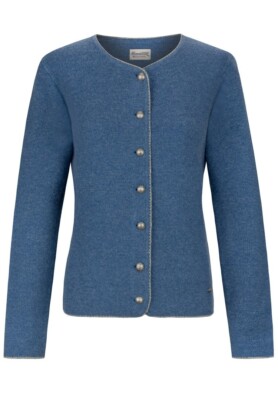 Stockerpoint Trachten Strickjacke Marissa Strickweste enzian blau Damen Gr. 44