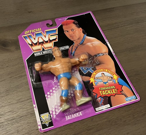 Vintage WWF 1993 Tatanka Hasbro MOC Series 9 Actio...