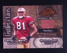 2002 Absolute Leather and Laces Combos Terrell Owens GAME-USED BALL /500