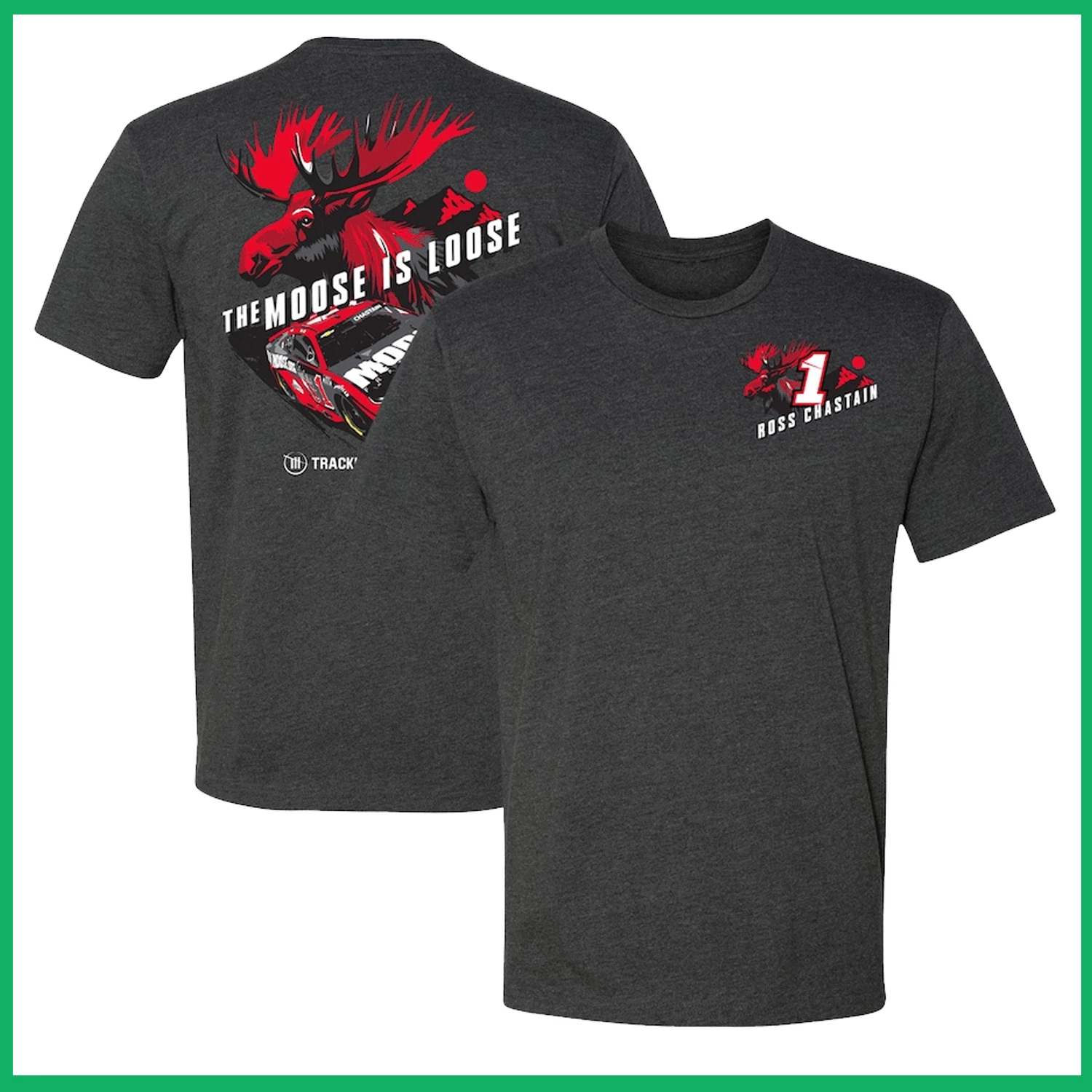 Ross Chastain Trackhouse Racing Team Collection Black Car T-Shirt