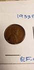 1933 P LINCOLN WHEAT PENNY CENT EXTREMELY FINE CONDITION