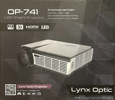 OP-741 4k 3D LED Smart Projector  and  72” HD Zero Edge Screen