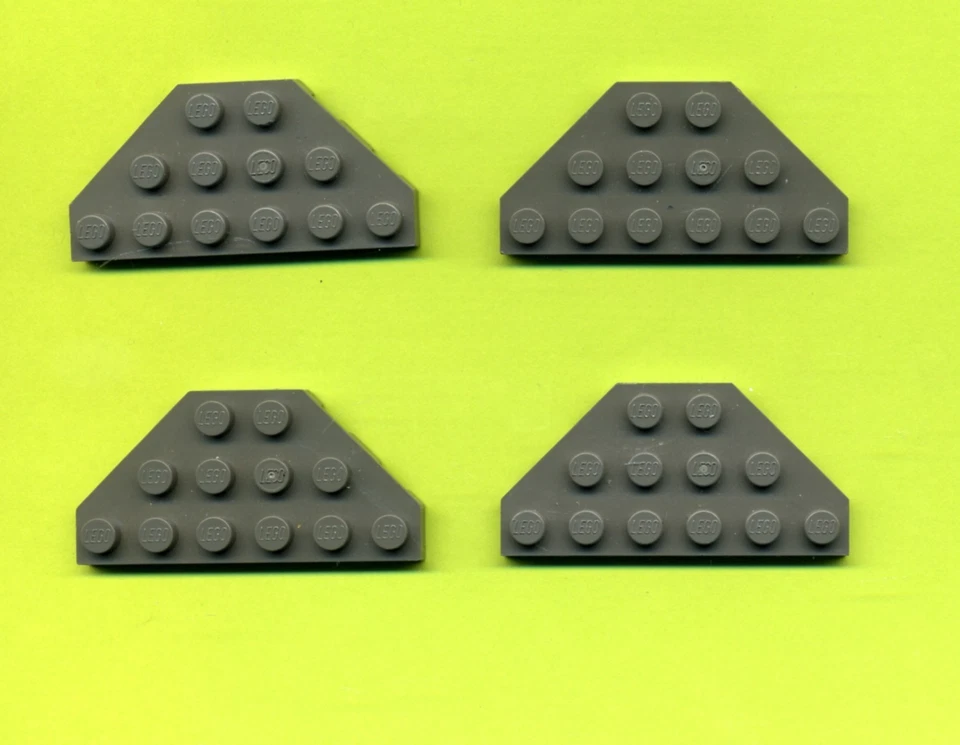 Lego-- 2419 -- Flügel -- Platte -- 3 x 6 -- Grau/OldDkGray -- 4 Stück -- - Bild 1 von 1