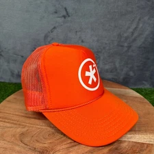 Otto UHSH Orange Trucker Hat Cap White Logo One Size Fits Most Snapback Mens