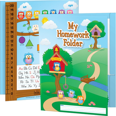 Really Good Stuff Early Learning Owl Homework Folders - 12 Folders B071Dtp49D